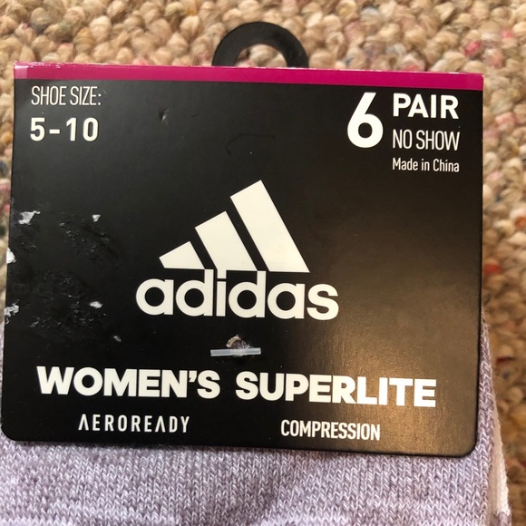 🆕 adidas Superlite No Show Socks 6 Pack - Picture 10 of 11
